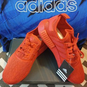 NWT Adidas NMD_R1 Boost Lush Triple ALL RED Lace Sneakers Running Womens sz9.5